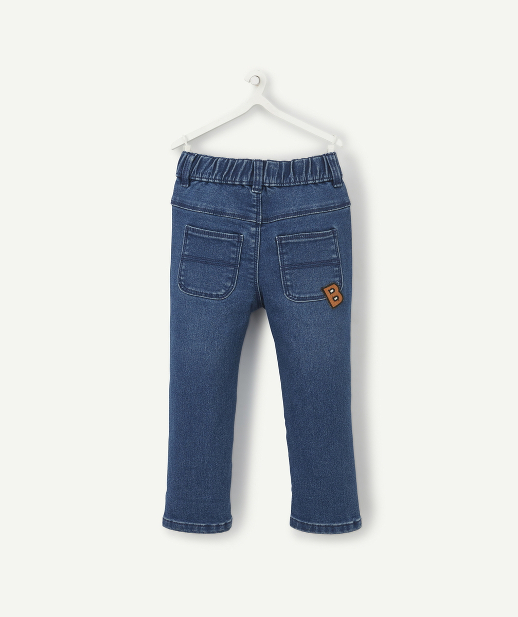 PANTALON DROIT EN DENIM BÉBÉ GARÇON AVEC MESSAGE FLOQUÉ