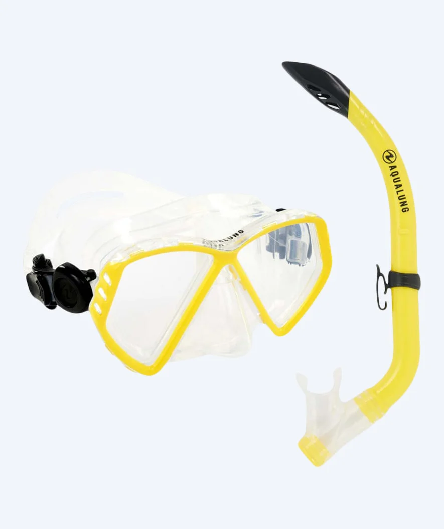 Aqualung Combo snorkelsæt til børn (8-18) - Combo Cub - Klar/gul