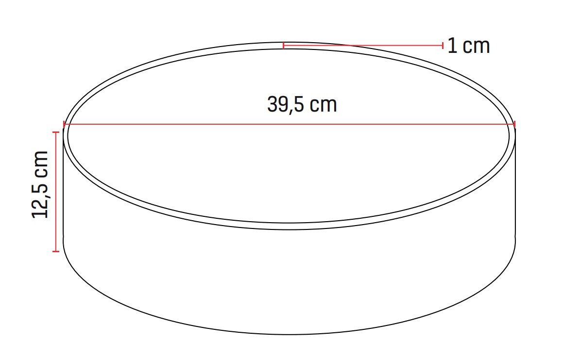Sanigoods Preto waskom solid surface 42cm zwart mat