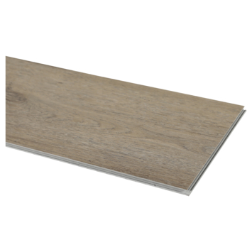 Click PVC Basic rechte stroken grijs/bruin eiken houtlook