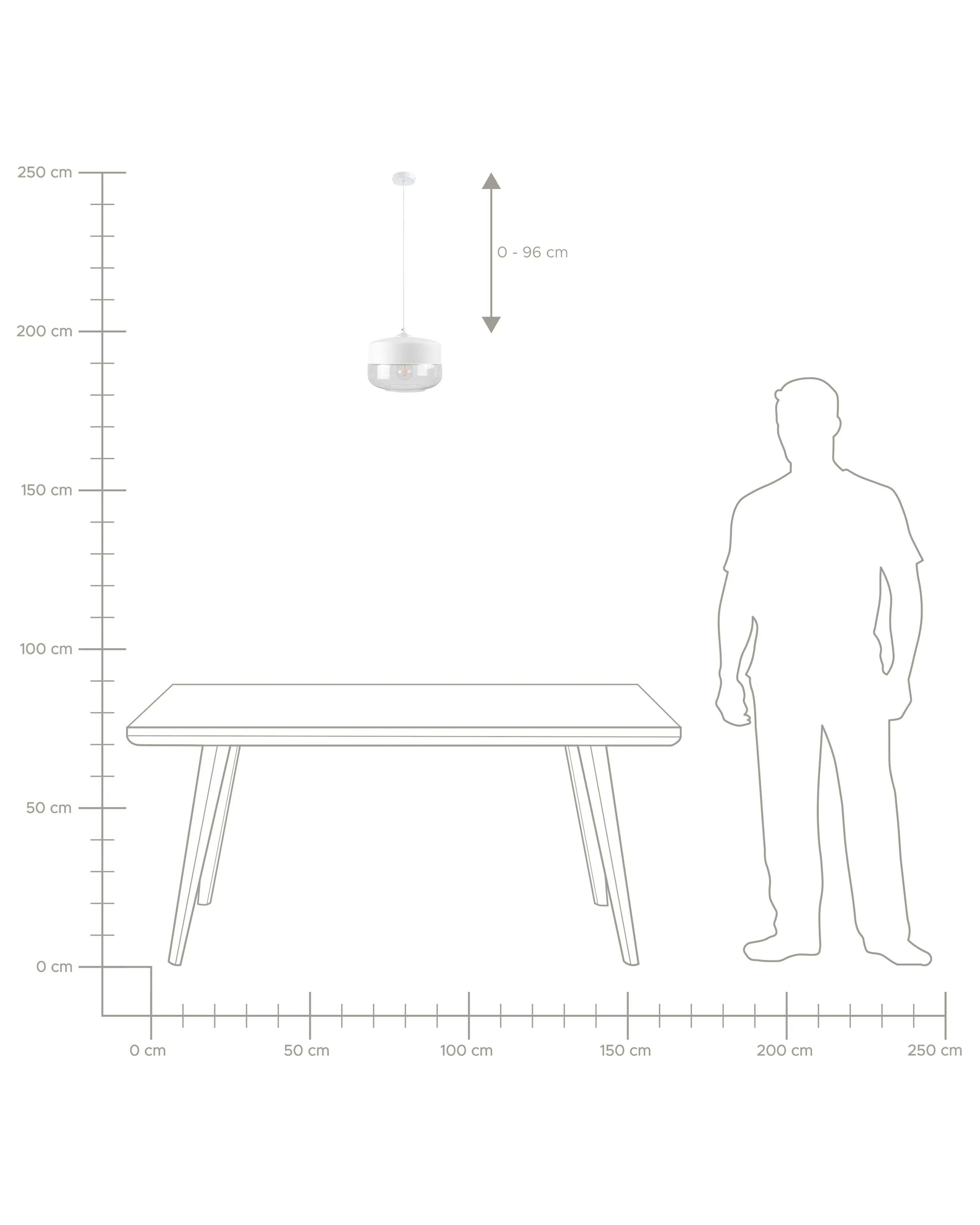 Hanglamp MURRAY Glas Wit