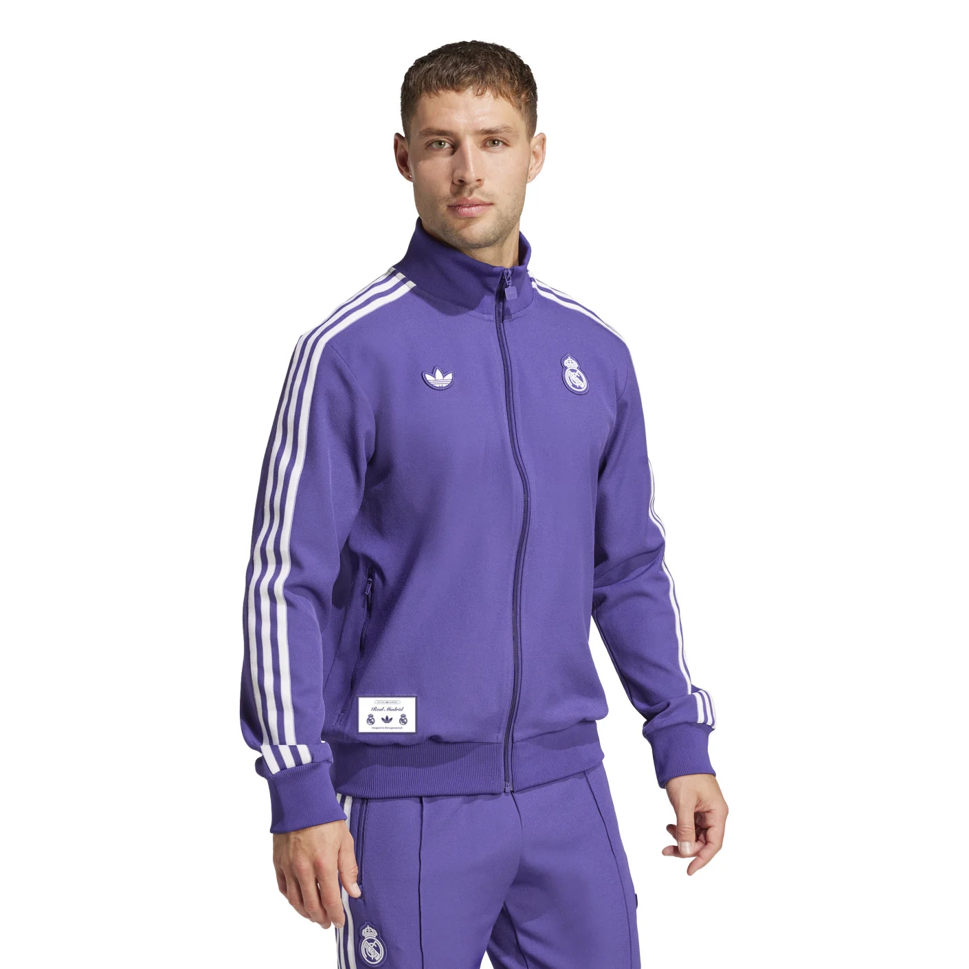 Adidas Real Madrid Icon Trainingsjack 2024-2025 Paars Wit