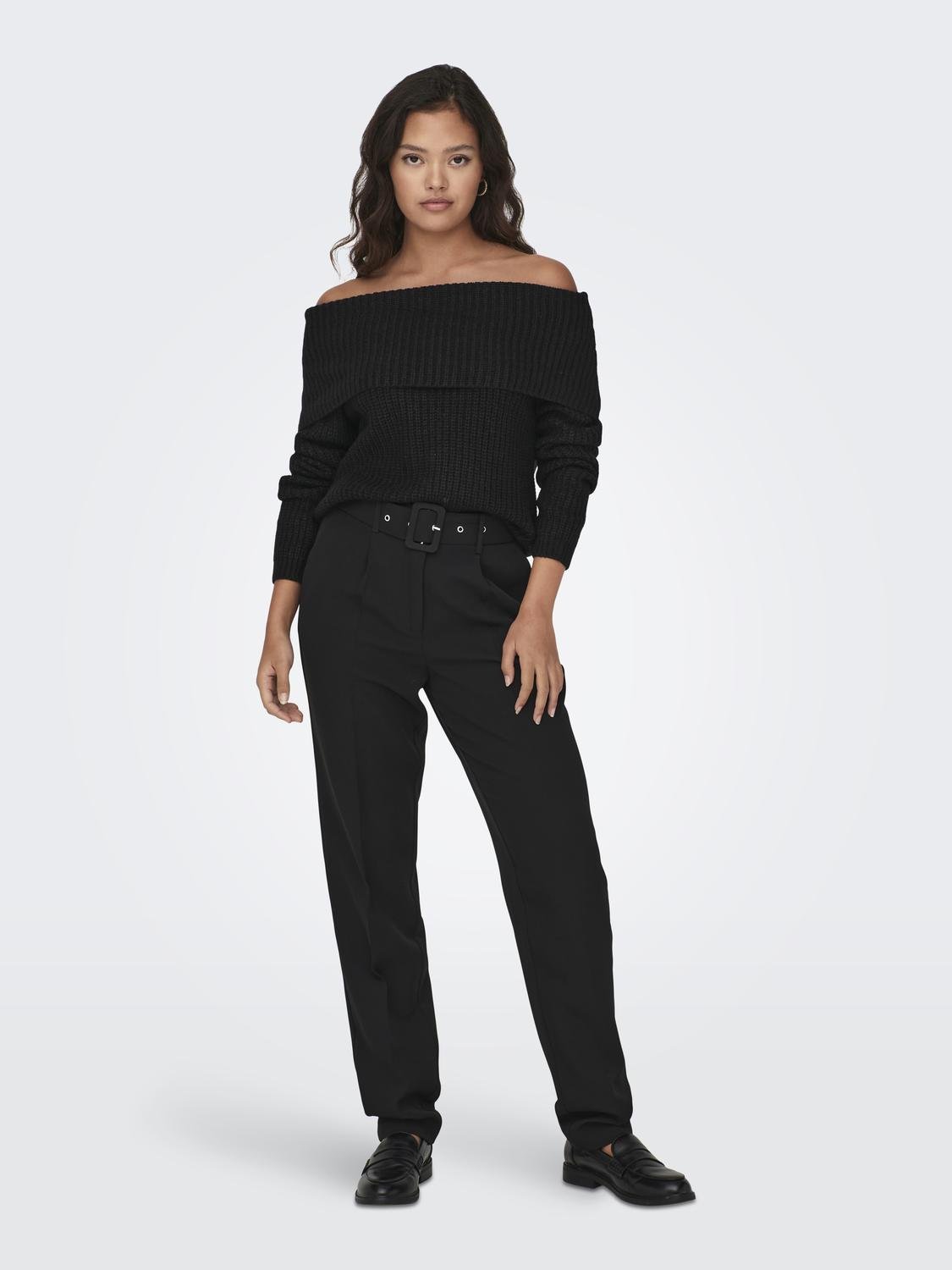 JDYJUSTY Strickpullover Black