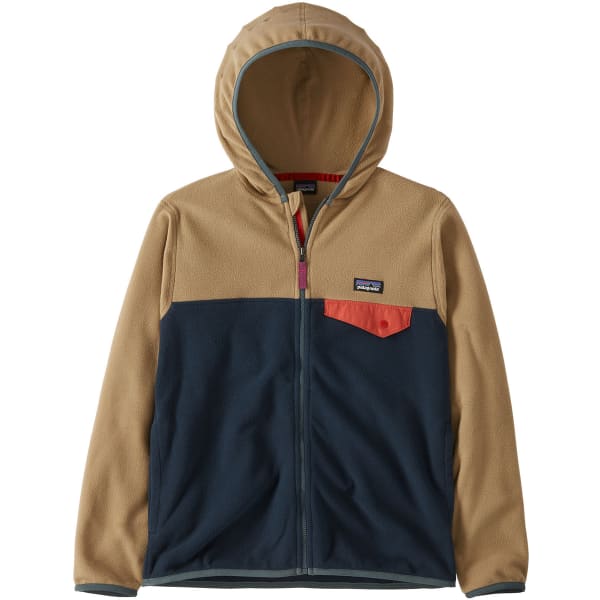 Veste polaire PATAGONIA K'S MICRO D SNAP-T JKT NEW NAVY W/GRAYLING BROWN