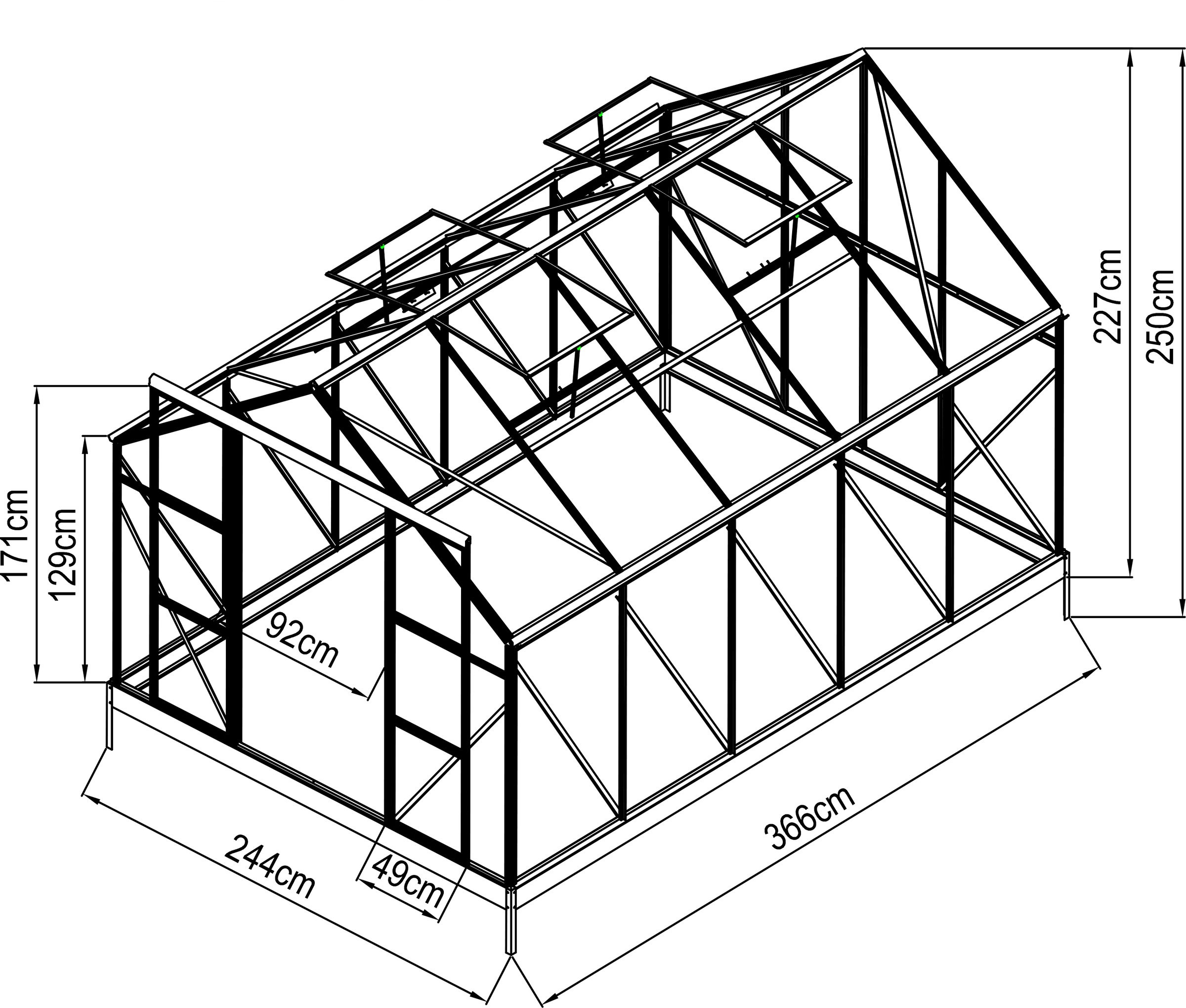 KONIFERA Gewächshaus »Asti 3600«