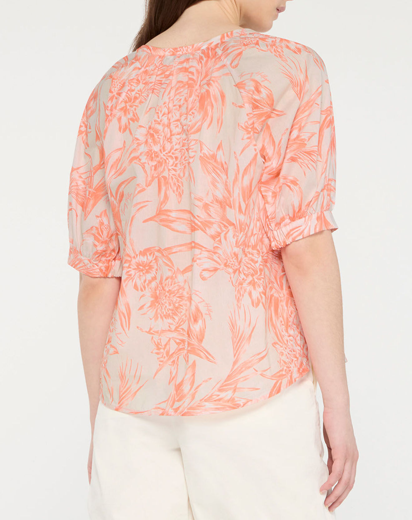 Tommy Hilfiger Blouse Henley imprimée orange