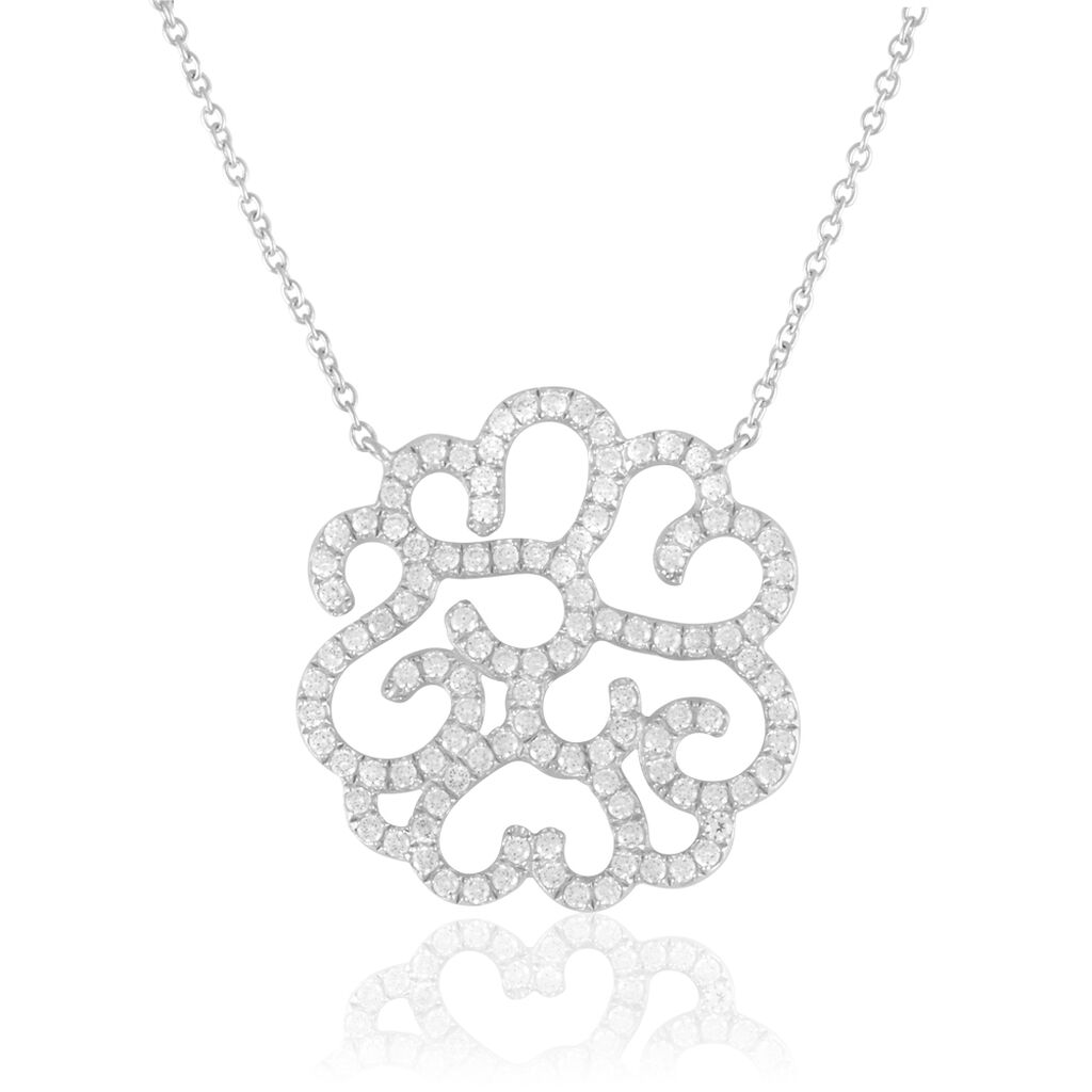 Collier Belambra Argent Blanc Oxyde De Zirconium