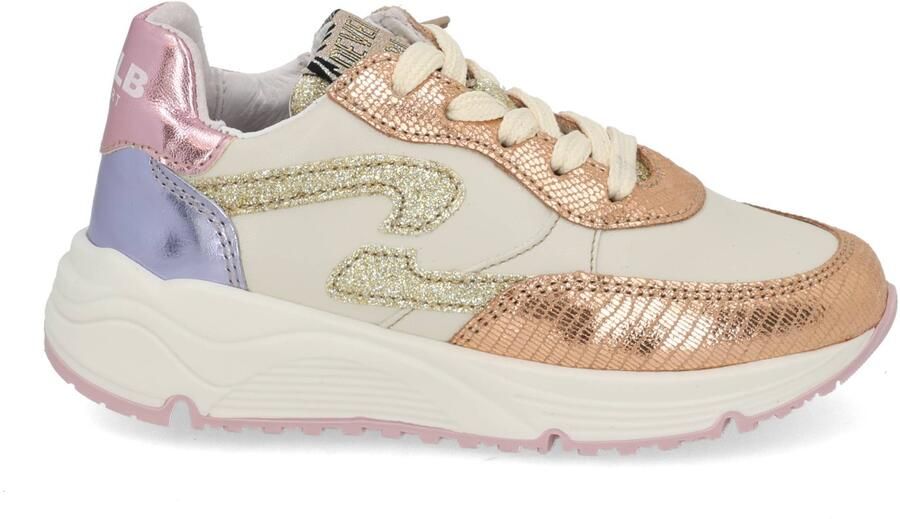 Develab 41044~~~~~~~~~~~~~~~~~~~~~~~~~ MeisjesLage schoenenKindersneakers Wit beige