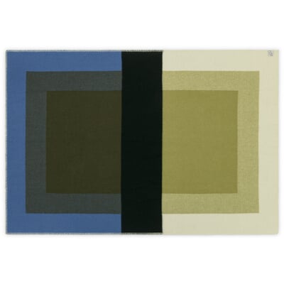 Lammwolldecke Bento, Grün-Blau