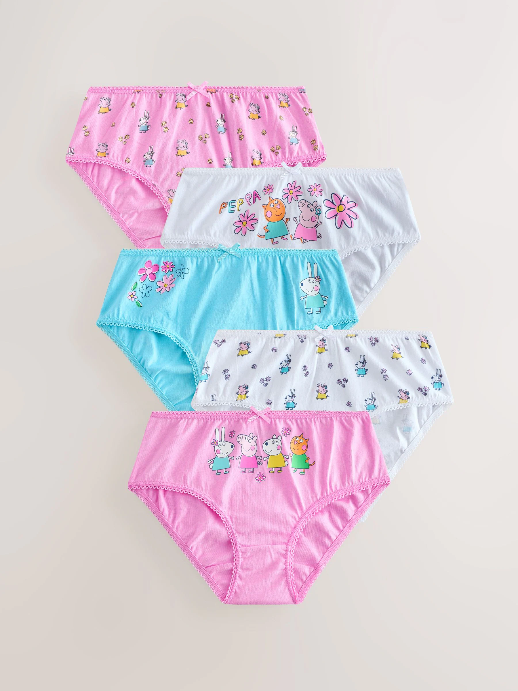 Roze - Peppa Pig 5 -pack Onderbroeken (1,5-8jaar)