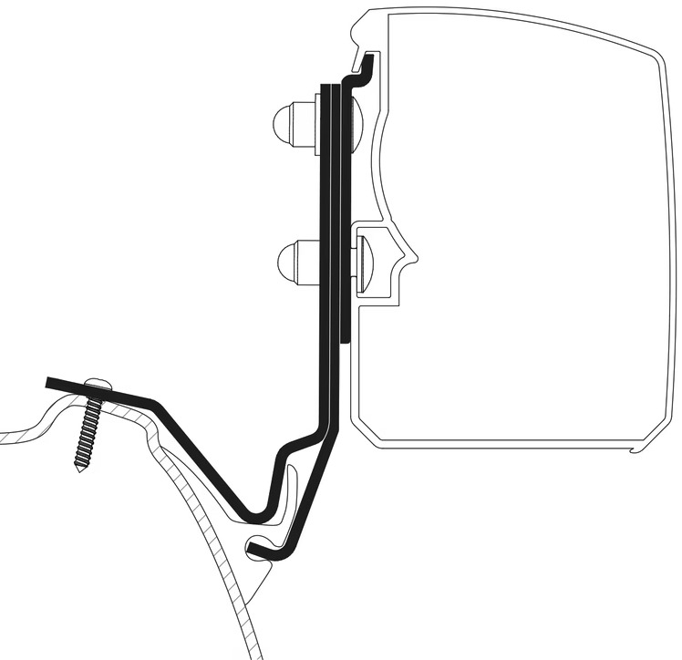 Thule Markisenadapter für Kepler One / Five / Six für Markise Thule 3200 3 Meter