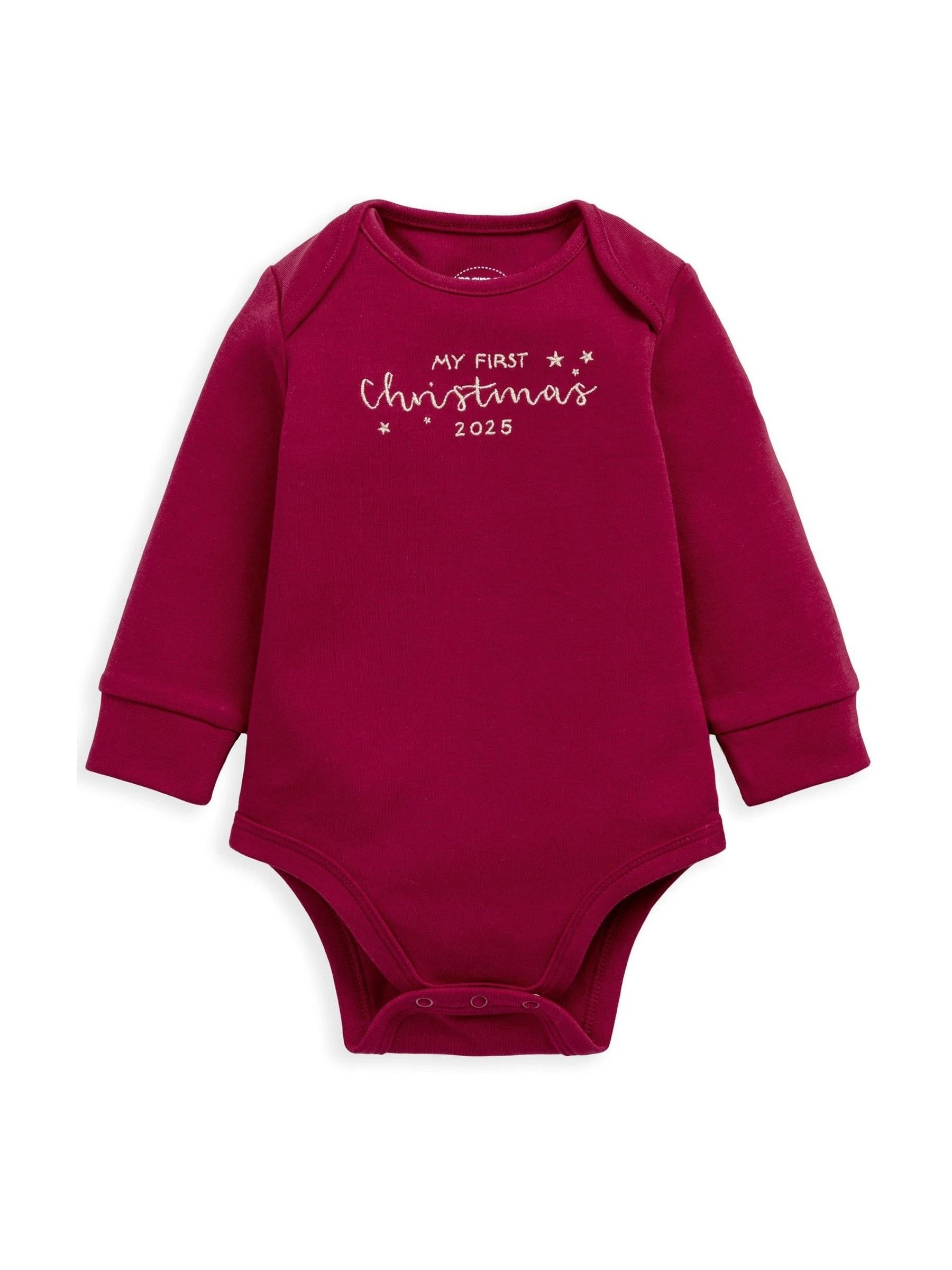 Mamas & Papas My First Christmas Red Bodysuit