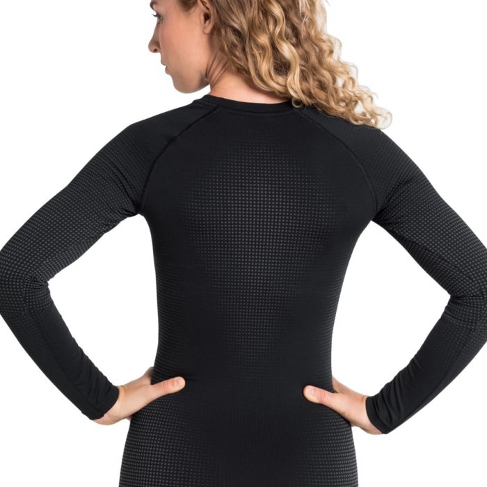 Odlo Dame T-shirts Top Crew Neck Long sleeve Sort