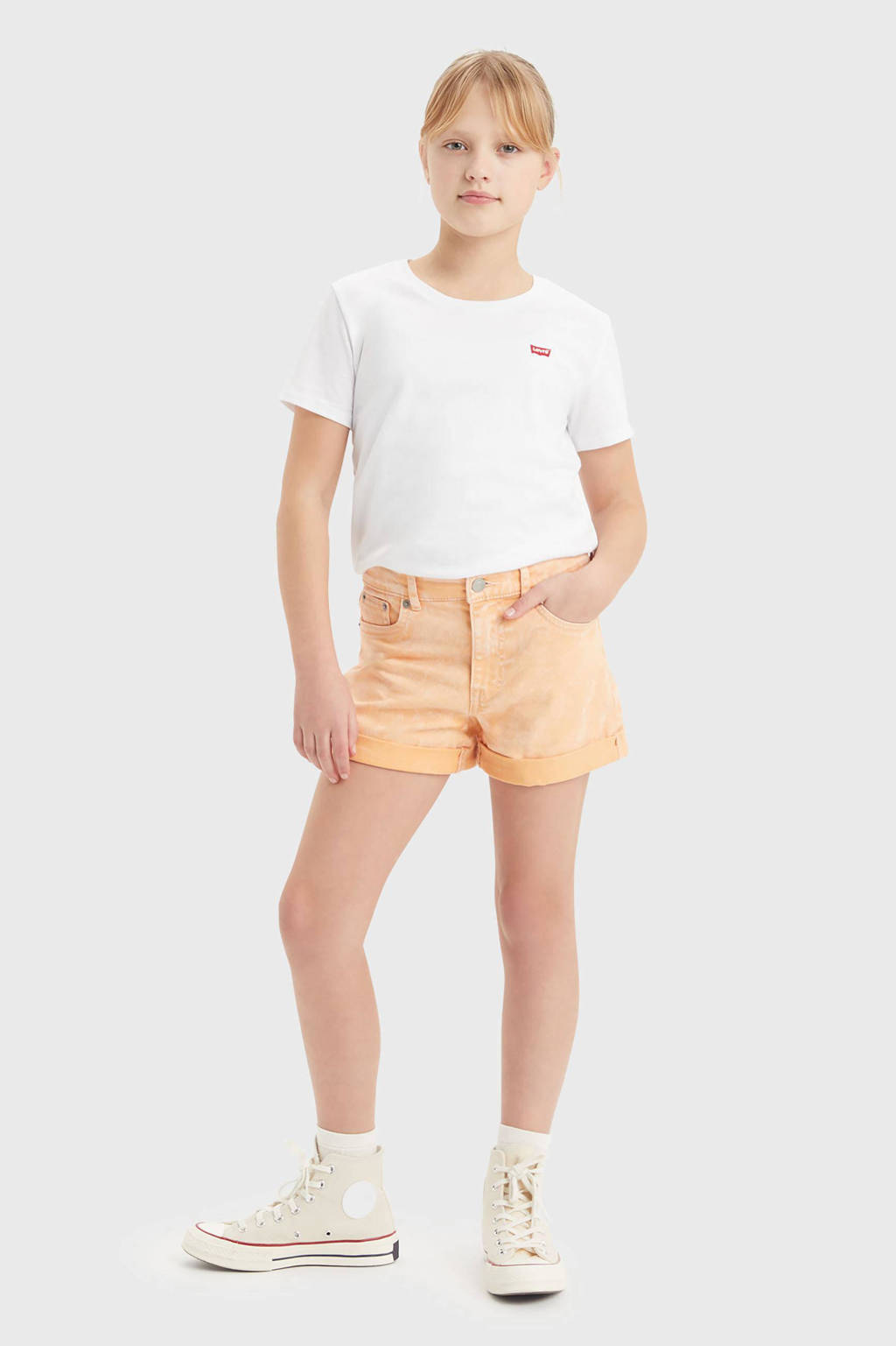 Levi's mom denim short coral sands