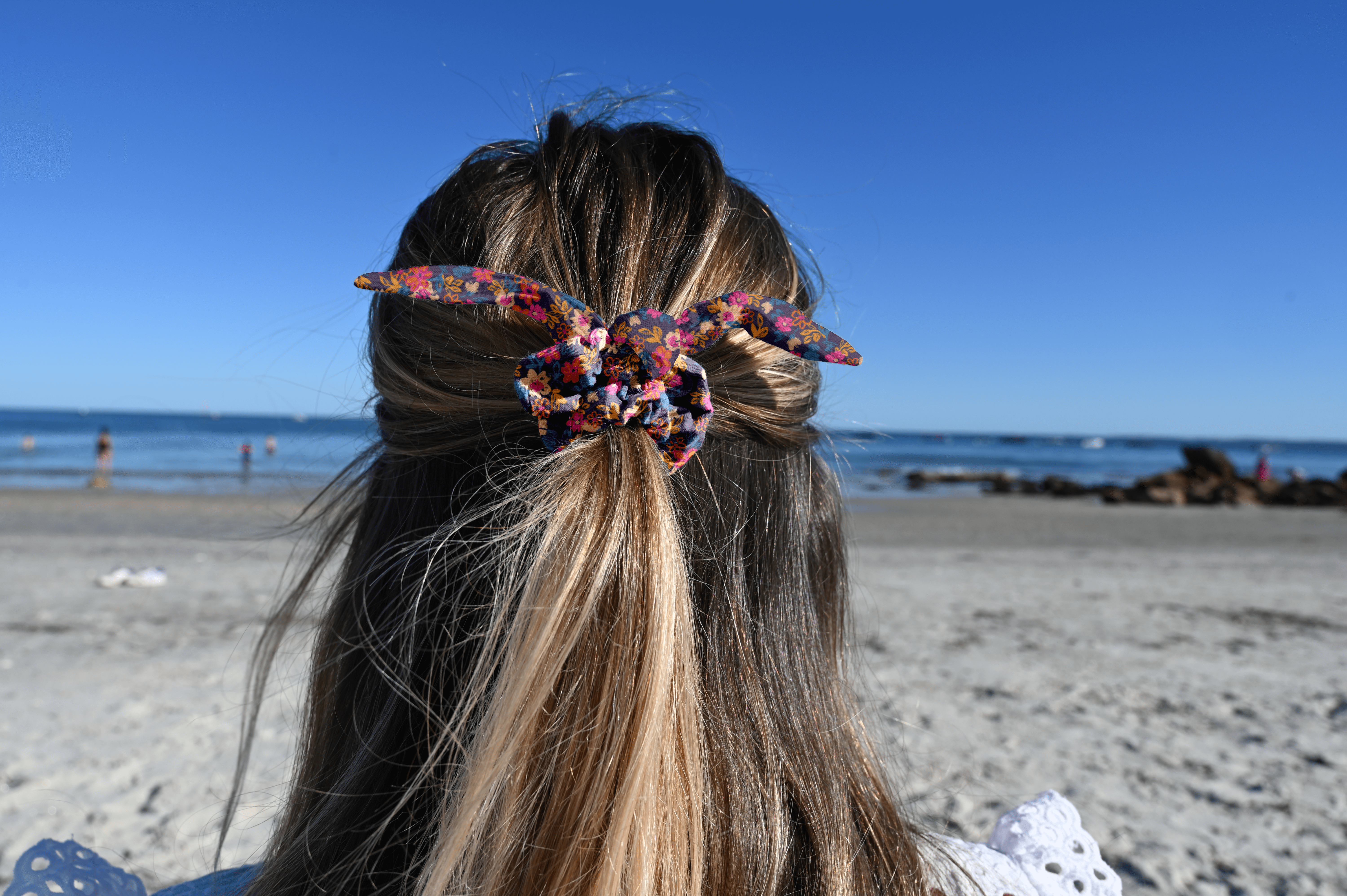 Chouchou Nœud Hippie Fleurie
