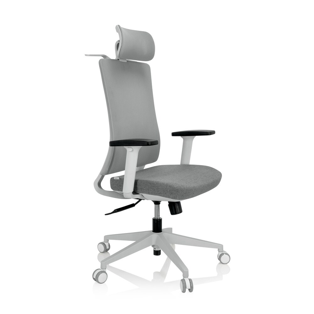 Profi Bürostuhl COMFIO WMH Stoff/Netzstoff mit Armlehnen (höhenverstellbar) hjh OFFICE
