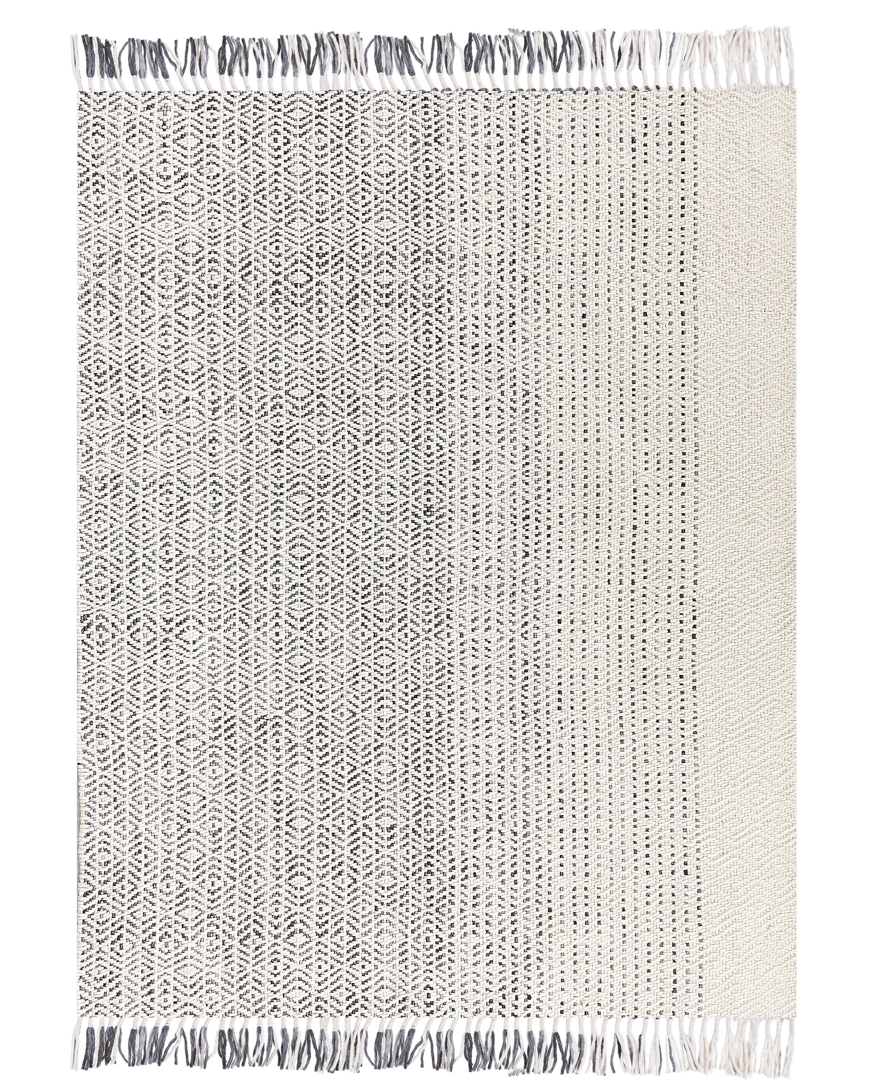 Vloerkleed OMERLI Wit 160 x 230 cm Wol