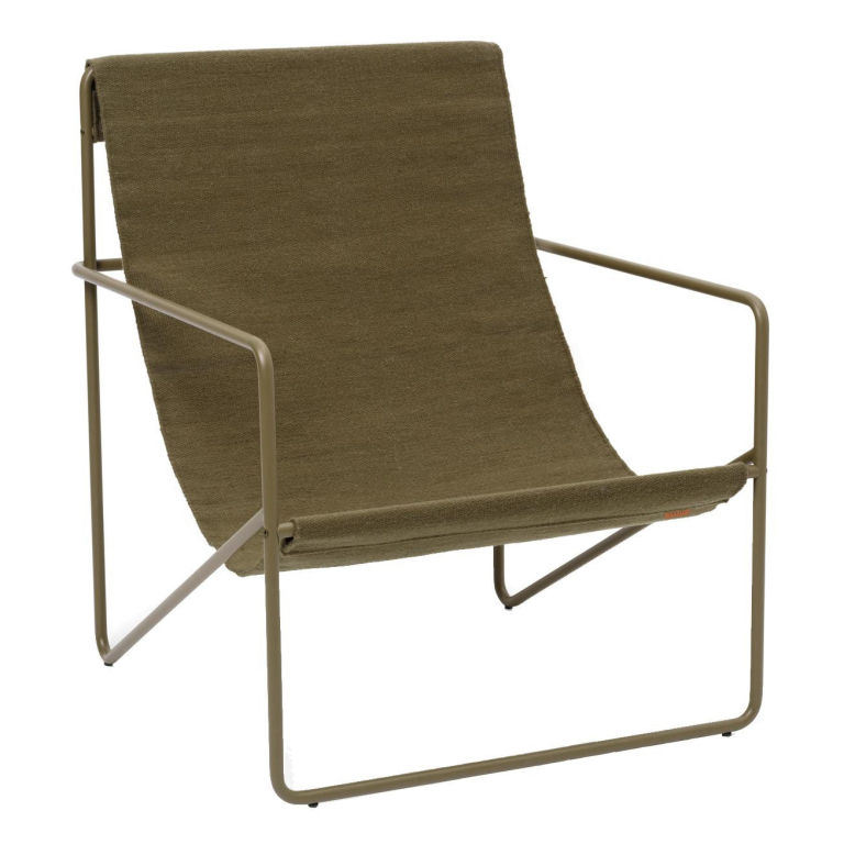 Ferm Living Desert fauteuil olive onderstel olive