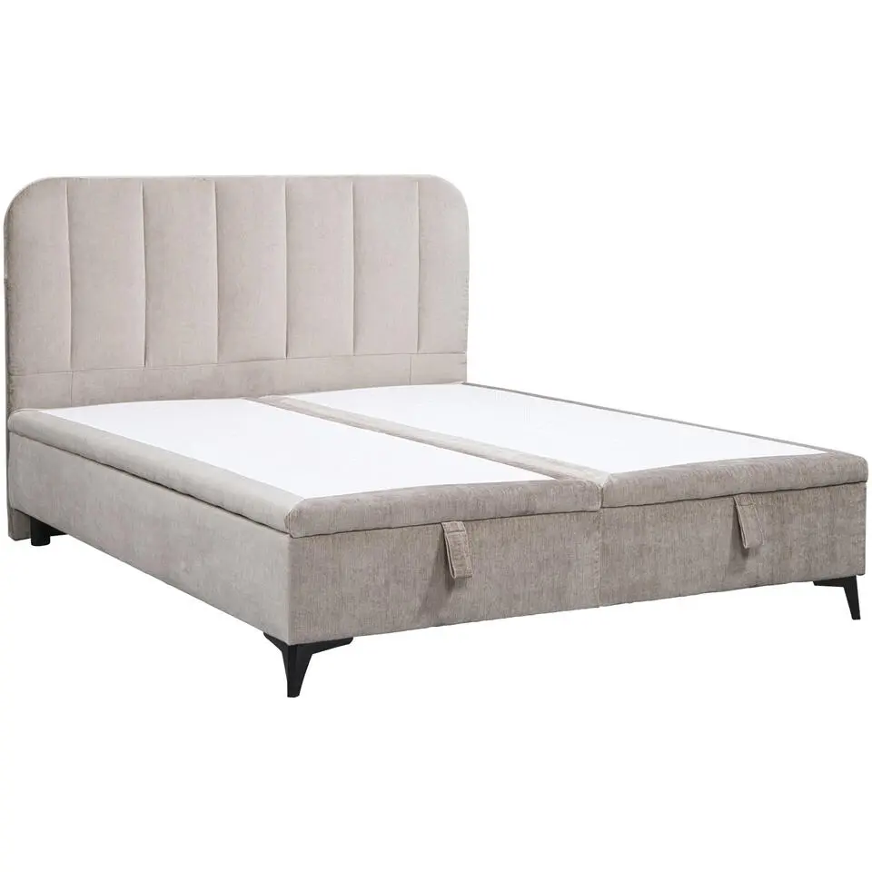 Bed Lizz met opbergruimte - greige - 140x200 cm