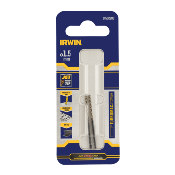 Irwin turbomax metaalboor Ø1.5 mm 2 stuks