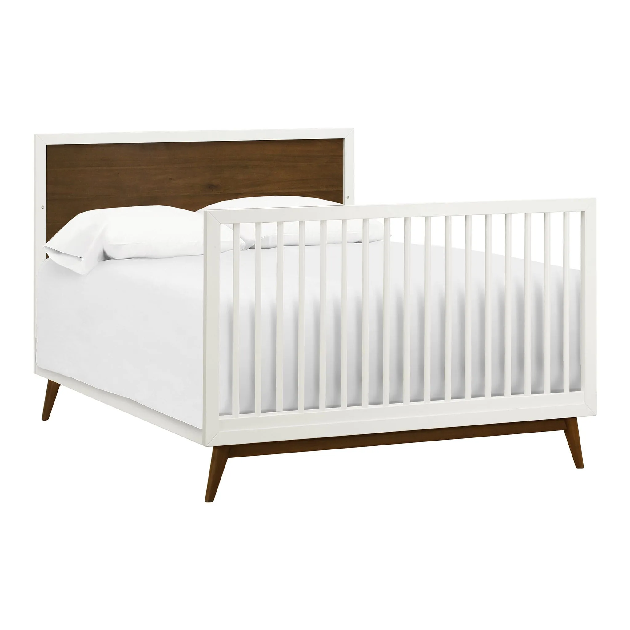 Babyletto Couchette Convertible 4 en 1 Palma - Blanc Chaud  Noyer