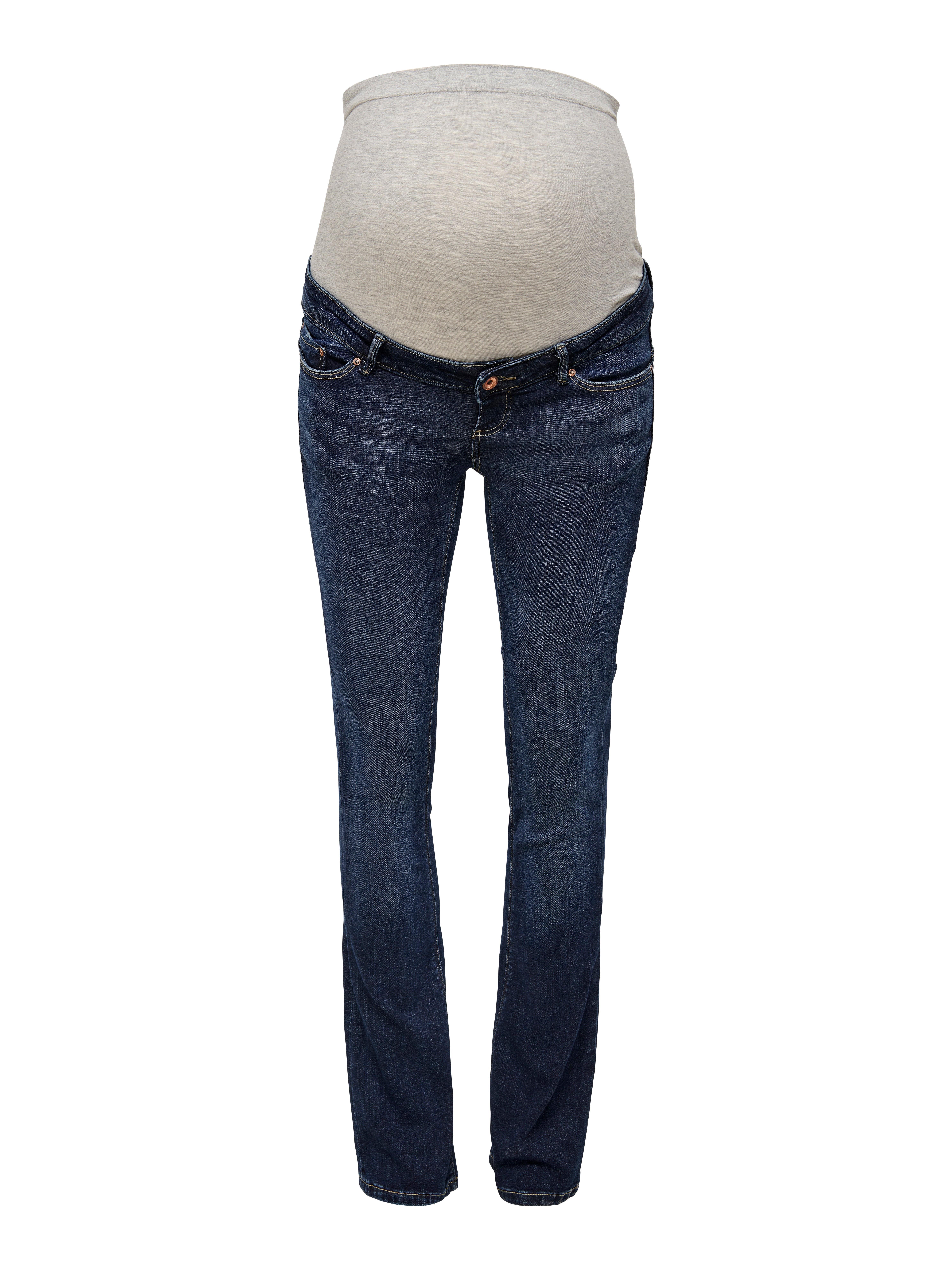 OLMPAOLA Hohe Taille Ausgestellt Jeans Dark Blue Denim
