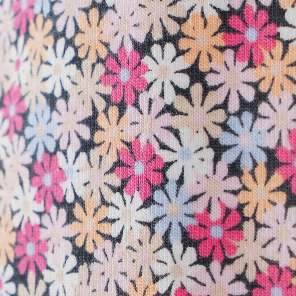 Yigga Mädchen Capri-Leggings mit Blümchen-Print pink / bunt