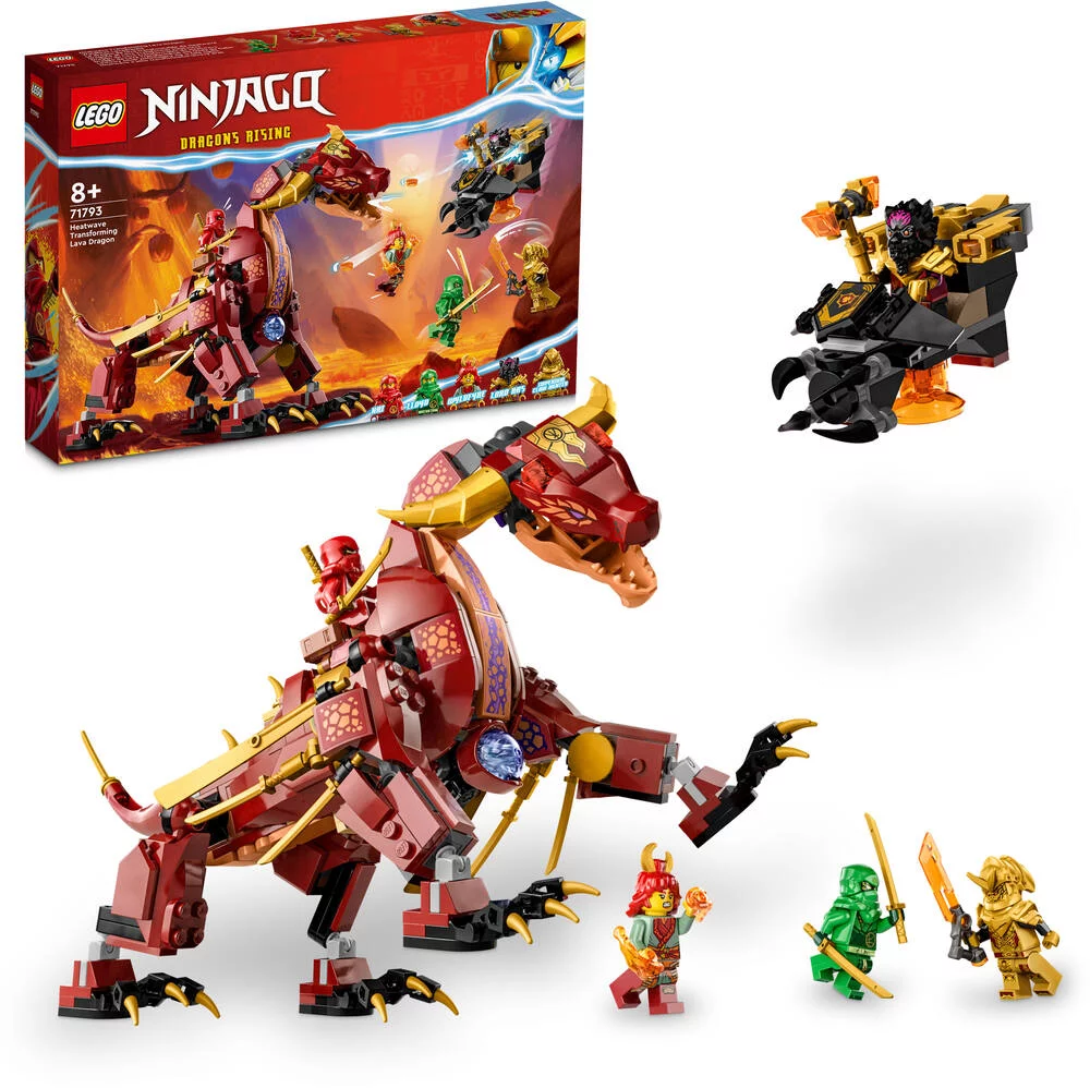 LEGO®NINJAGO® 71793 - LE DRAGON DE LAVE TRANSFORMABLE DE HEATWAVE