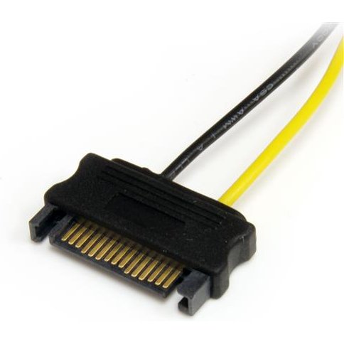 StarTech.com Câble adaptateur d'alimentation SATA vers carte vidéo PCI Express 6 broches de 15 cm