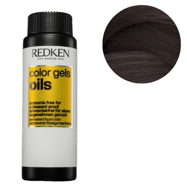 Coloration sans ammoniaque 4N Color Gels Oils Redken 60ML