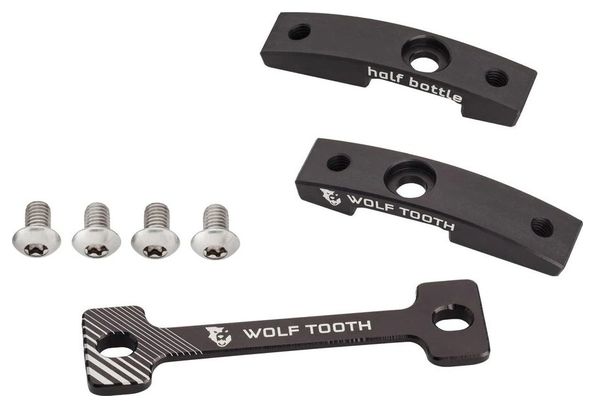 Support de Porte-Bidon Wolf Tooth B-RAD Half Bottle Adapter   DogBone Noir