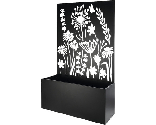 Esschert's Garden metalen plantenbak/kamerverdeler, 100 x 39 x 140,5 cm, zwart