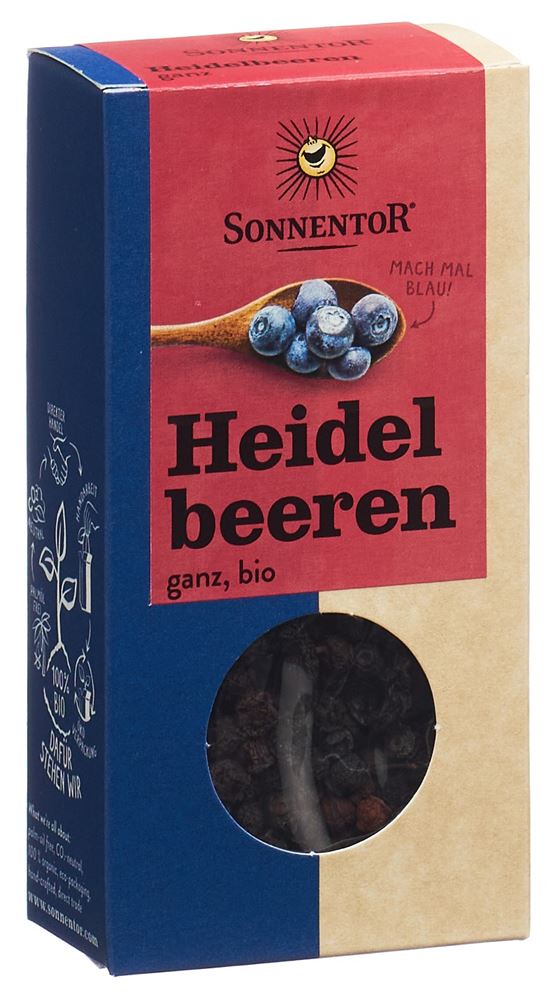SONNENTOR Heidelbeeren<br>45 g, Beutel, ganz BIO