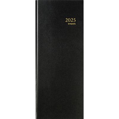 Agenda de la banque Lima 2ème volume - 1 jour sur 2 pages - 14,3 x 32,5 cm - noir - Brepols