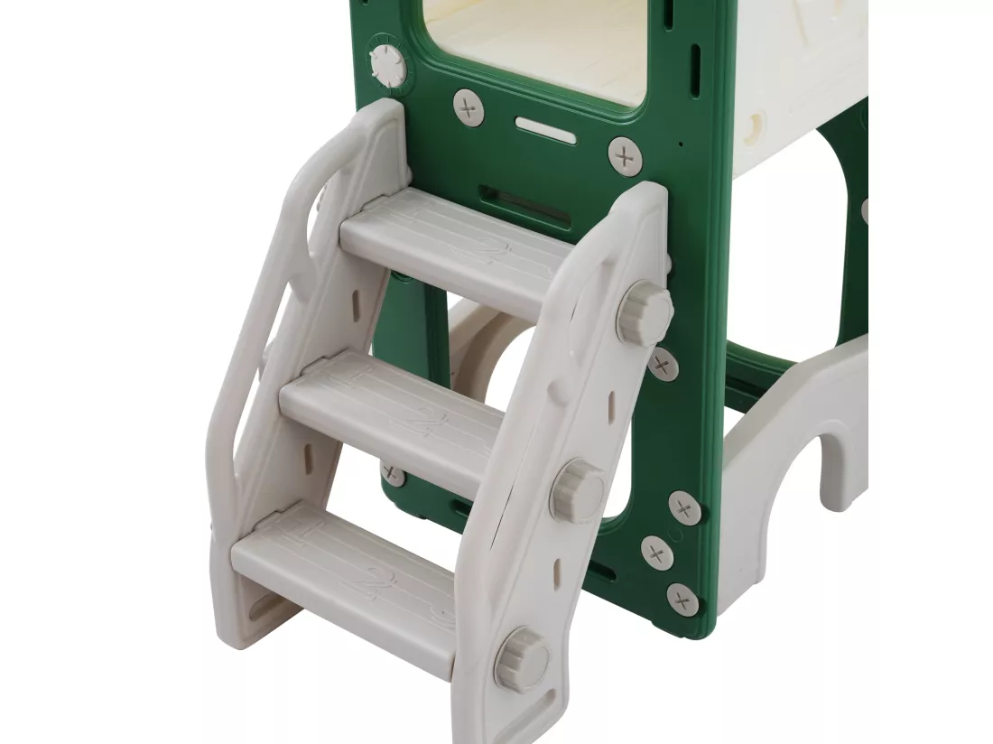 Jouet d'escalade pour enfants 10 en 1 avec toboggan, autoportant, escalade, jeu de forage, gris