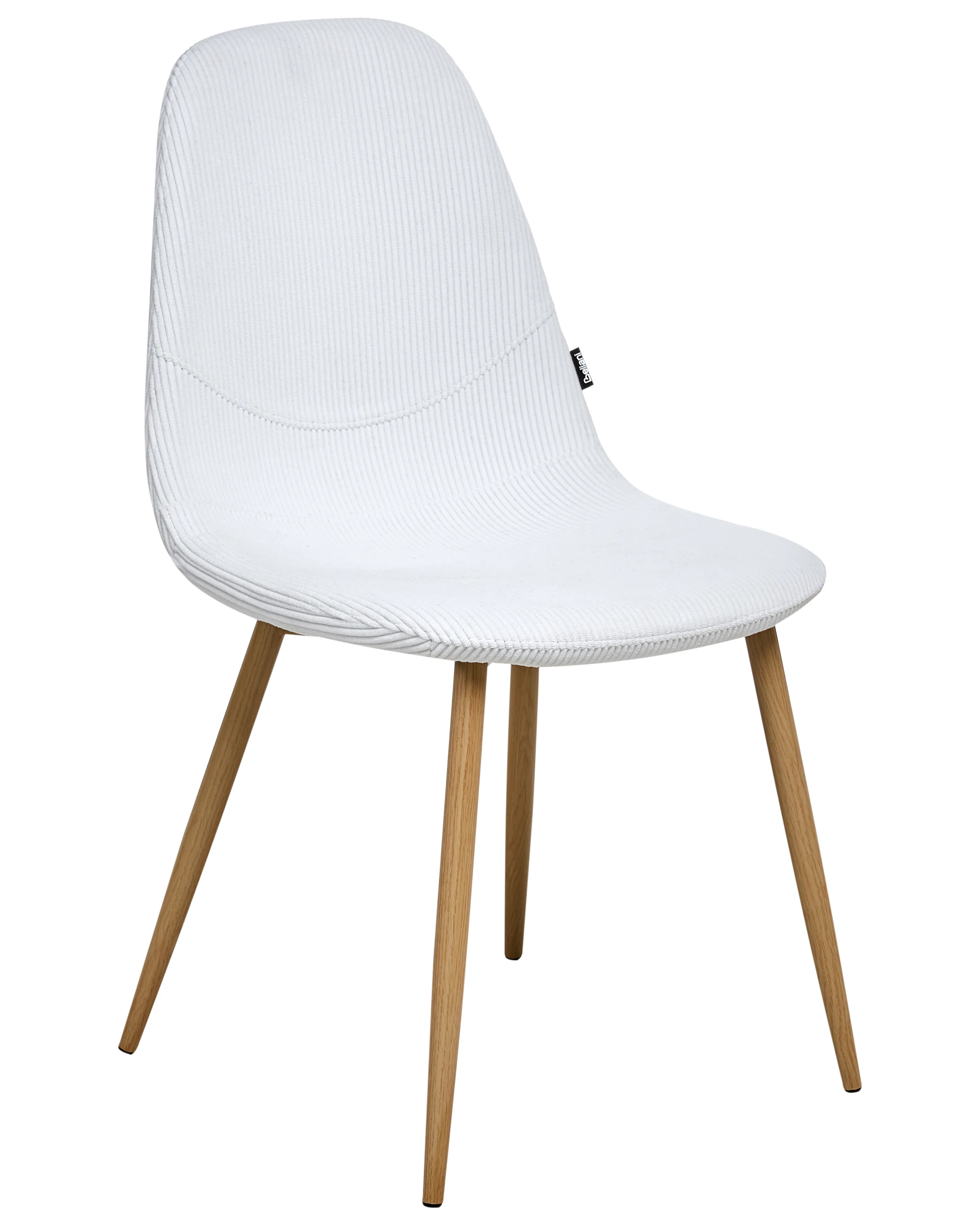 Set van 2 eetkamerstoelen HILDEN Corduroy Wit