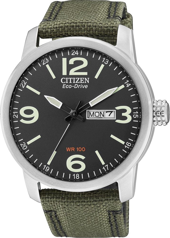 Citizen Solaruhr Armbanduhr, Herrenuhr, Datum, Textilarmband