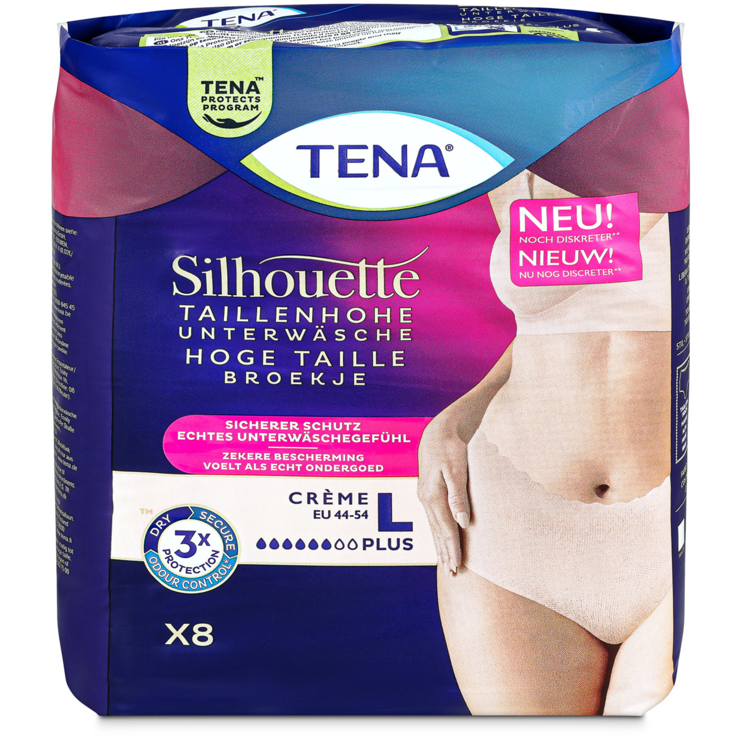 Tena Inkontinenz-Pants Silhouette Créme Large 8 Stück