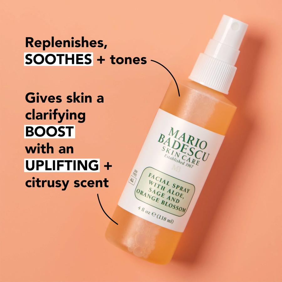 Mario Badescu Facial Spray W/ Aloe, Sage & Orange Blossom 118ml