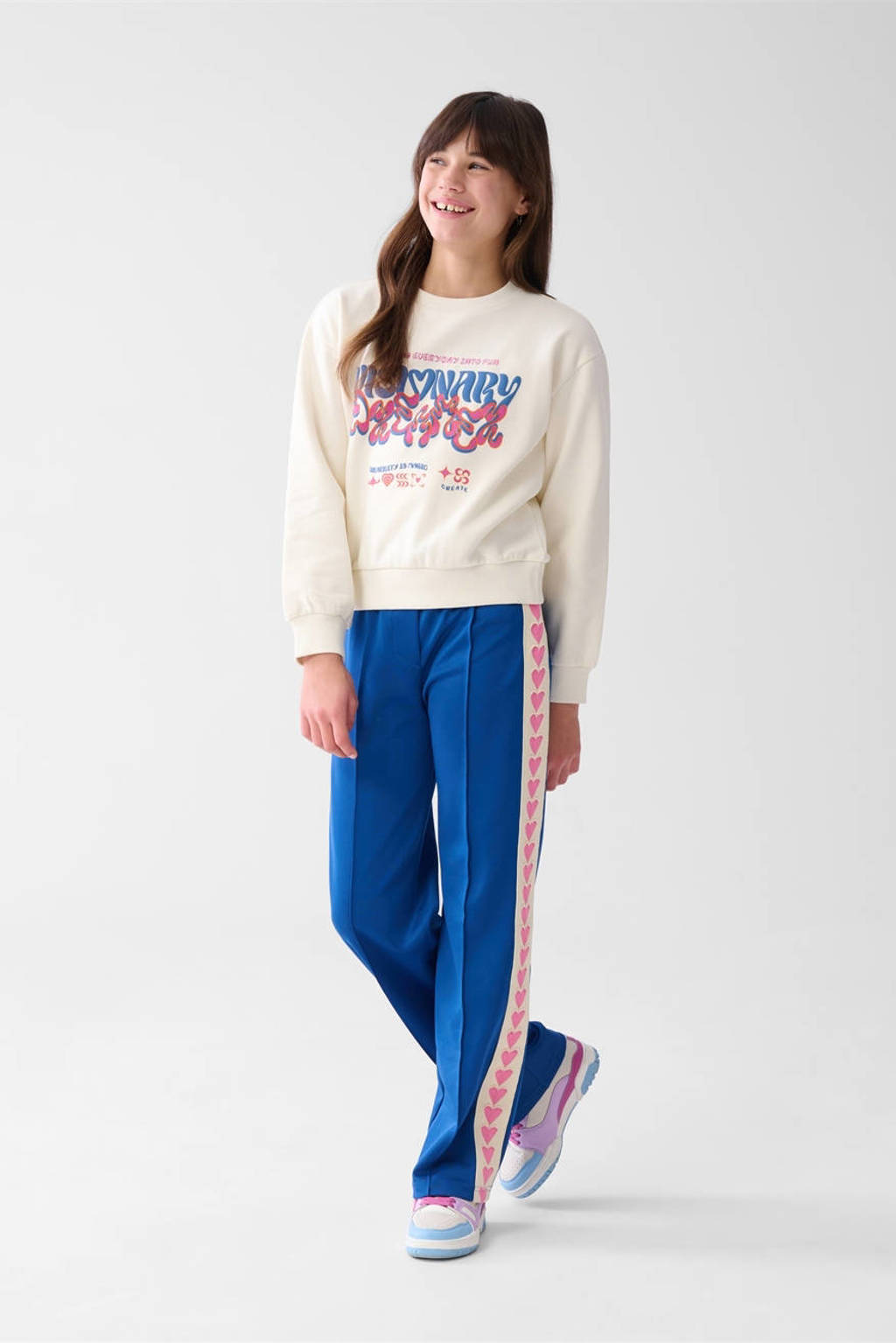 Shoeby straight sweatpant blauw