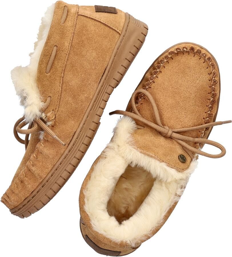 Warmbat Australia suède pantoffels cognac