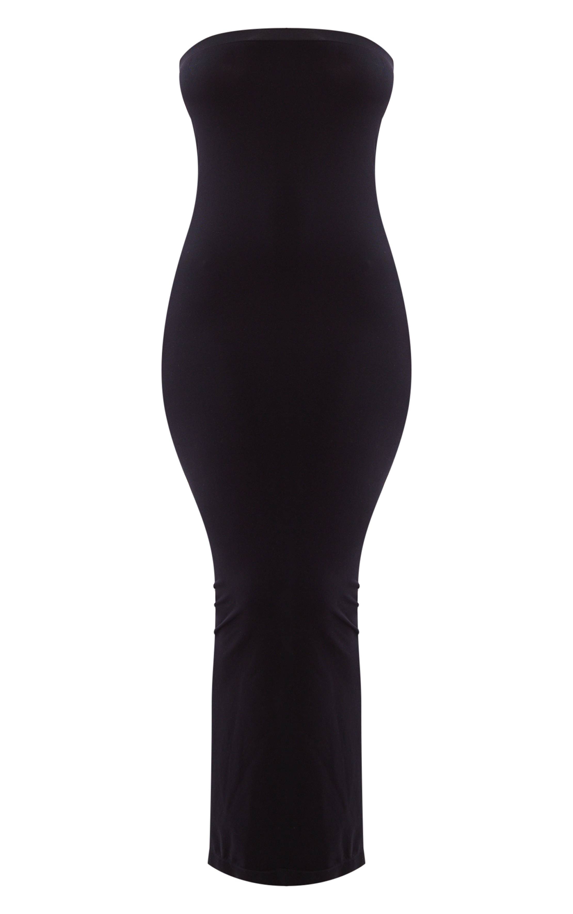 Noir Robe Maxi Bandeau Sans Couture Sculptante