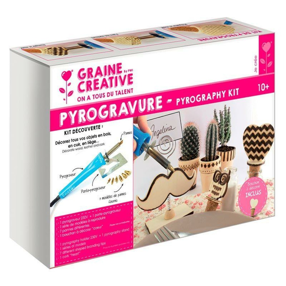Coffret pyrogravure