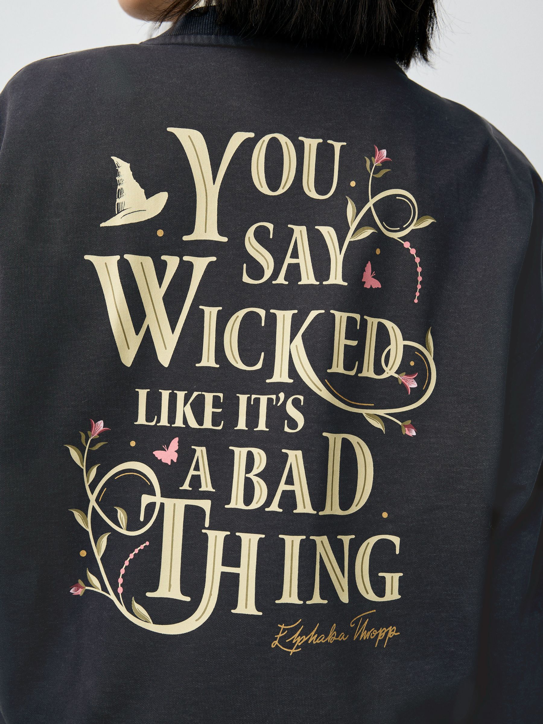 Marineblauw - Official Wicked Licence Graphic Longsleeve Crewneck Sweatshirt