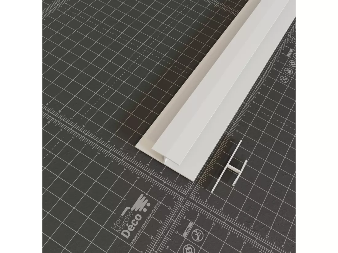 Profil de Jonction PVC 8 mm - Longueur 2.60 m - Blanc