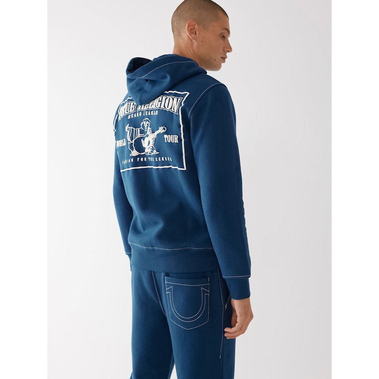True Religion TR Big T Zip Up Hoodie Mens