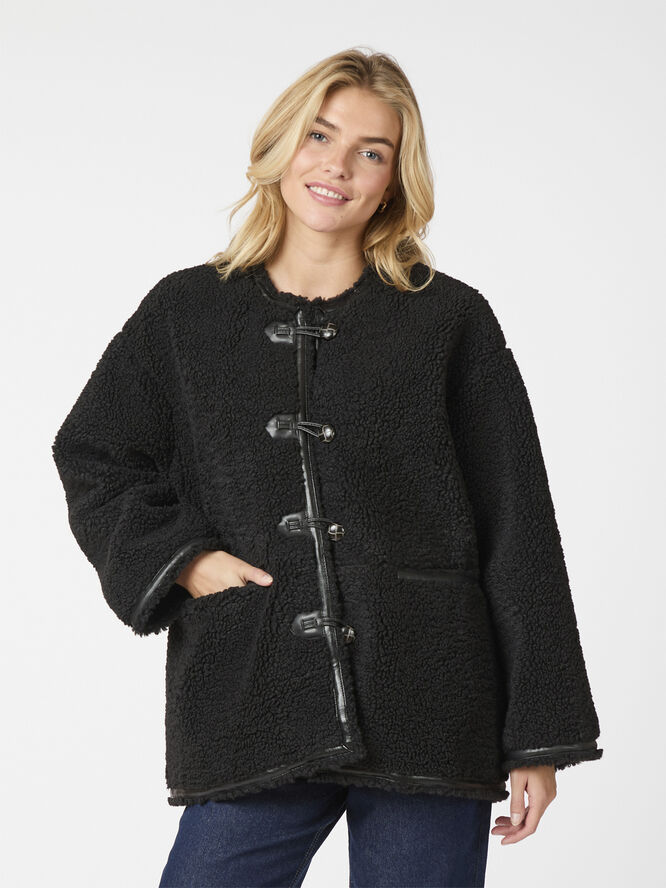 Neo Noir Fanny Teddy Jacket Black