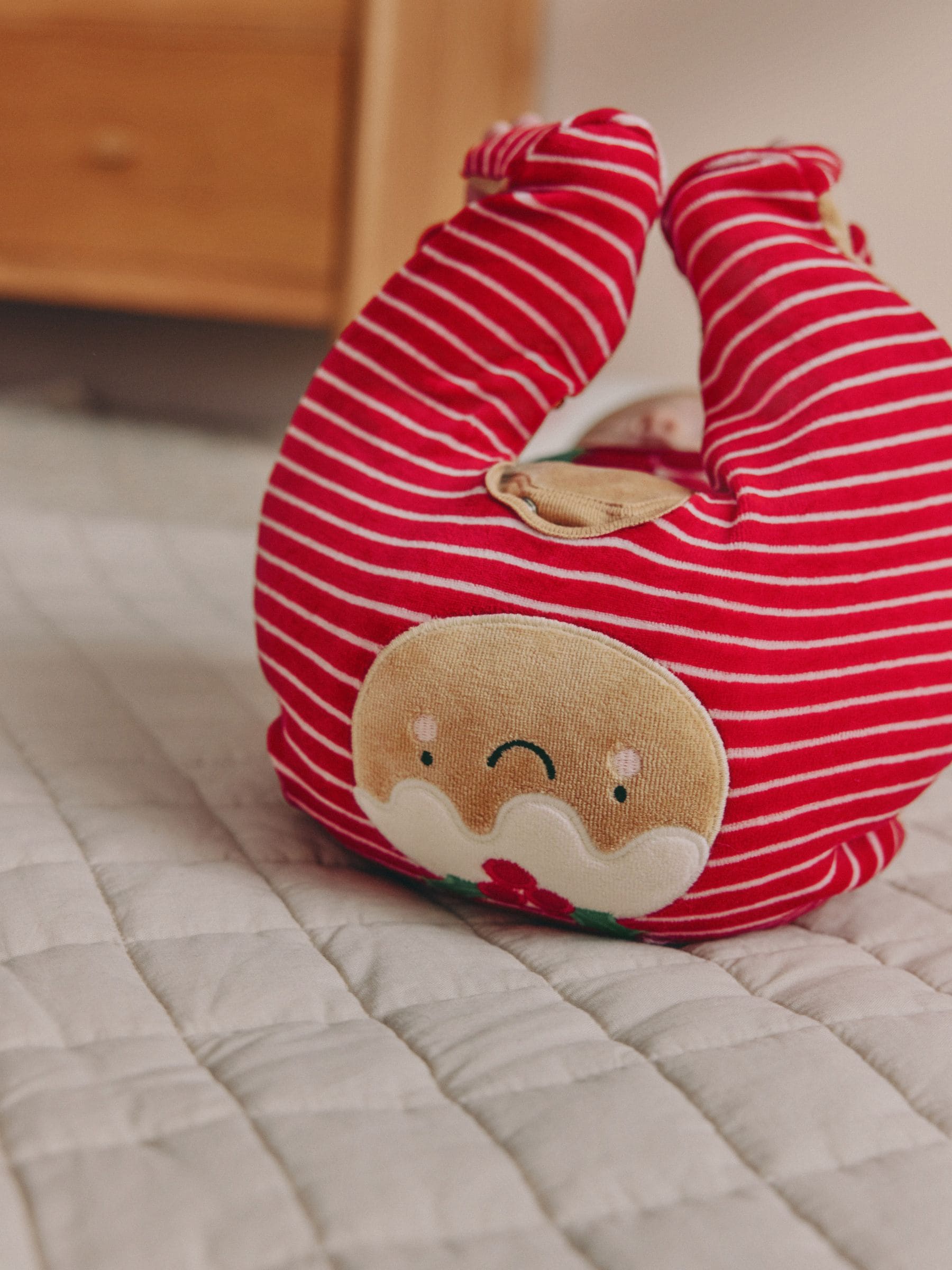 Bruine pudding - Baby kerst verkleed pyjama (0mnd -2jr)