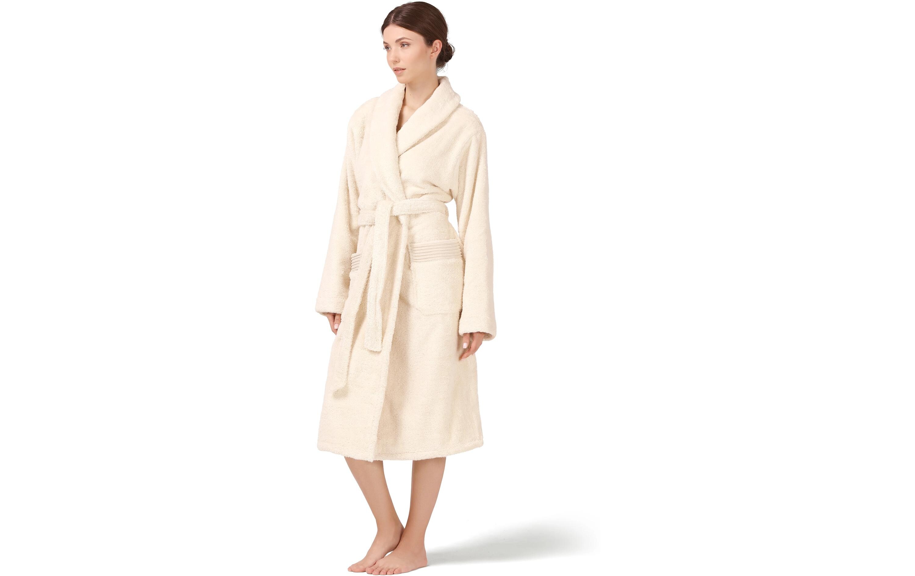 Bademantel Wellness XL, Nature<br>Schalkragenmantel
