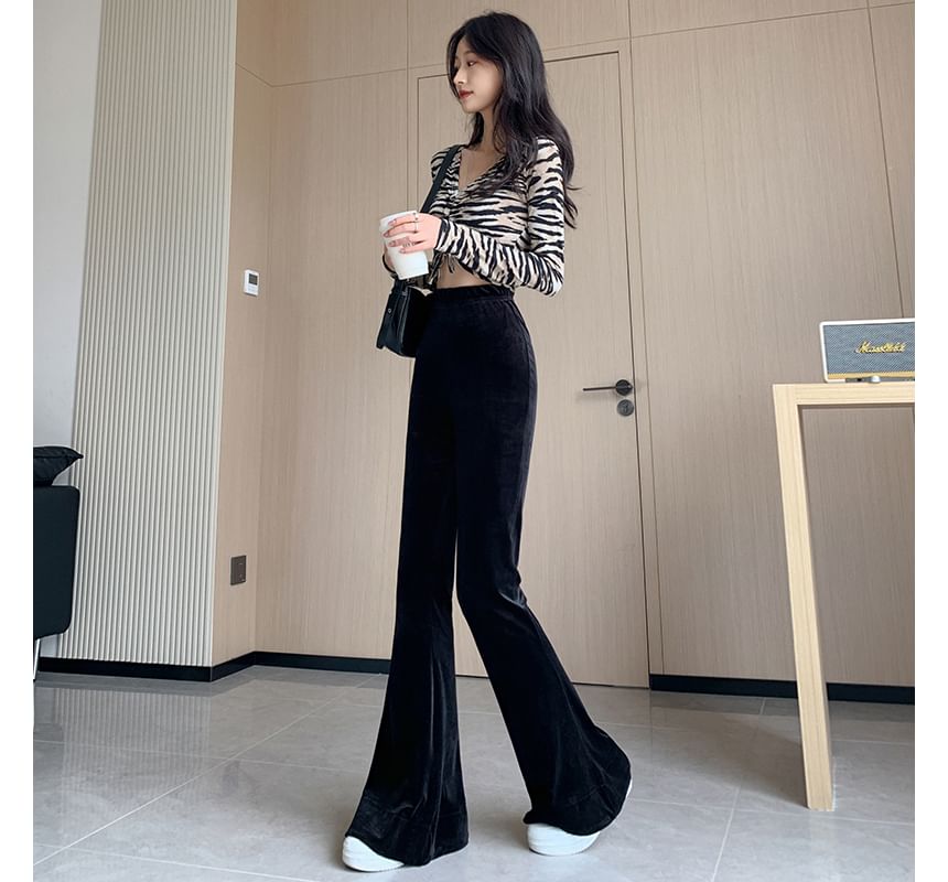 Magimomo - High Rise Velvet Bootcut Pants (diverse ontwerpen)